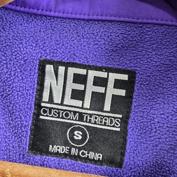 Neff Jacket Womens Small Purple Winter Windbreaker Ski Shell Snow Coat Studded - Picture 3 of 13